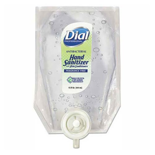 Dial Professional Eco-Smart Gel Hand Sanitizer Refill, 15 oz. Refill, 6/Case