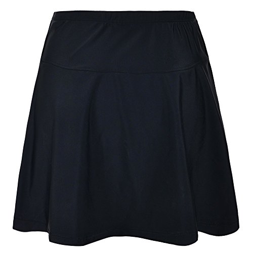 Firpearl Women's Swim Skirt Swimsuit Bottom High Waist Athletic Bikini Bottom Black 8 #TOP4