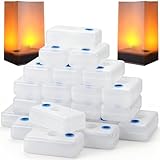 Reallnaive 24 Pcs Weighted Candleholder for Luminarias Durable Reusable Flameless Weighted Candleholders for Outdoor Events LED Luminary Stand Base for Celebrations and Festivals