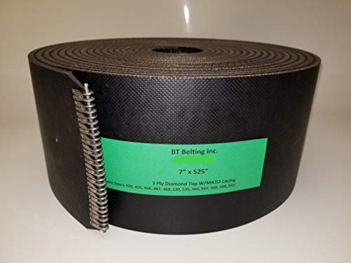 Baler Belts Complete Set Compatible with John Deere 535 Round Baler 3 Ply Diamond Top with MATO Lace