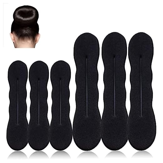 Hair Bun Maker 6 Pcs Bun Maker for Hair Foam Sponge Hair Donuts for Buns, Magic Hair Twister Easy Snap-and-Roll Bun Hair Tool, Hair Bun Accessories for Women