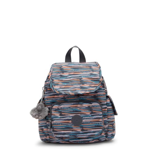 Image of Kipling City Pack Mini Backpack, Lightweight Compact Daypack with Multiple Pockets, Adjustable Straps & Everyday Travel Backpack - Mineral Stripes