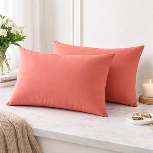 Image of 400TC Cotton Feel Glace Cotton Double Bed Elastic Fitted Bedsheet King Size Set || Includes 1 Solid Plain Fitted Bedsheet King Size with 2 Pillow Covers (78 x 72 Inches, Mist Red)
