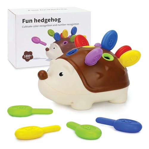 Image of Kidology Hedgehog Peg Board Game Puzzle for Kids Age 18+ Months | Educational and Learning Toys for Toddlers | Preschool, Fine Motor and Sensory Play Games | Ideal for Gifting