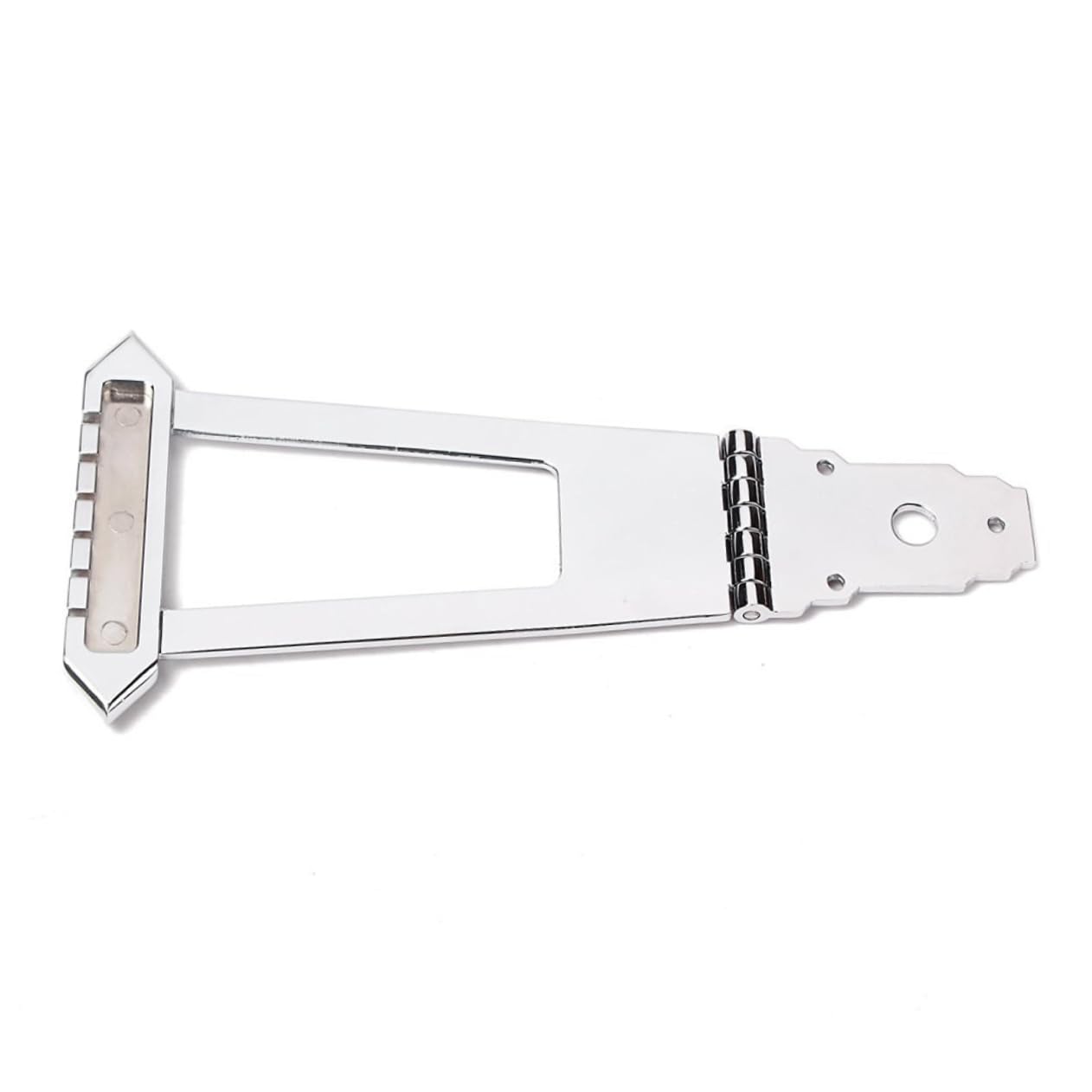 Milisten 6 String Metal Silver String Archtop Guitar Tailpiece Bridge for Bass and Similar Instruments Lightweight Durable Design for Use