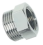 Mamelon de raccordement Boutté : Mamelon laiton réduit mâle 20x27 Femelle 15x21 Chrome.
