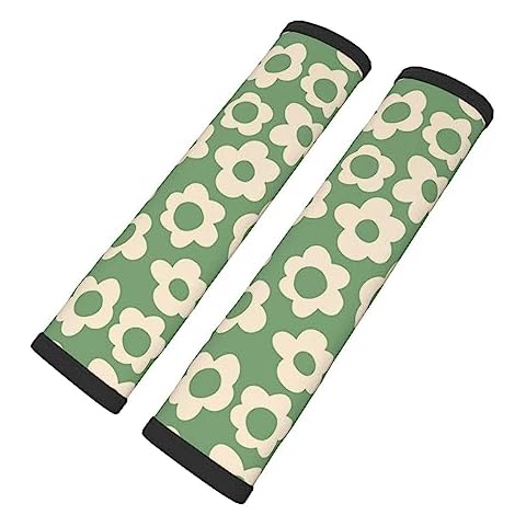 YANGDADA Stylish Vintage Groovy Flowers Seat Belt Covers Soft Comfortable Shoulder Strap Pads for Adults Universal Car Accessories - Pack of 2 Cover