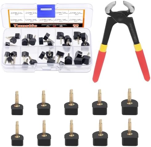 28 Pairs Black High Heel Replacement Tips With Stiletto Remove Pliers, 7 Sizes Shoes Repair Caps, U-Shaped High Heel Repair Tips Pin Kit For Women Shoes(Black,7-12.5mm