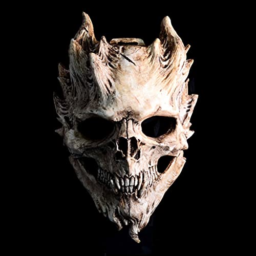 YQkoop Máscara de caveira assustadora de caveira de Halloween assustadora máscara de látex para cosp