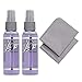 Lens Cleaning Bundle, Two 2 oz Bottles Clearview Lens Cleaner, Two MF Cloths
