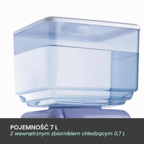 JOCCA - Dozownik wody z 7-litrowym zbiornikiem i kranikami | dozownik do napojów | 24,5 x 23 x 34 cm | zimna i ciepła woda | nie zawiera BPA | bez adaptera do butelek