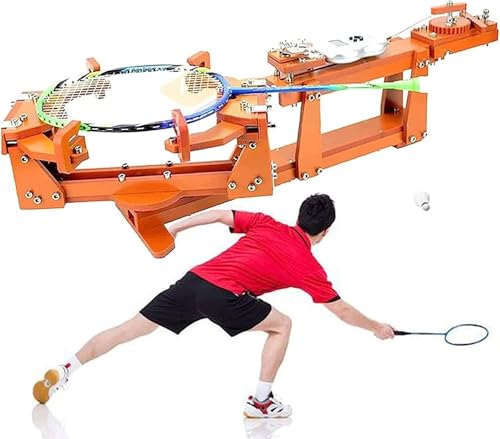 Máquina de encordado de raqueta de bádminton, 6 puntos fijos de 60 libras, máquina de cuerda tipo cabrestante - para sujetar raquetas en casa