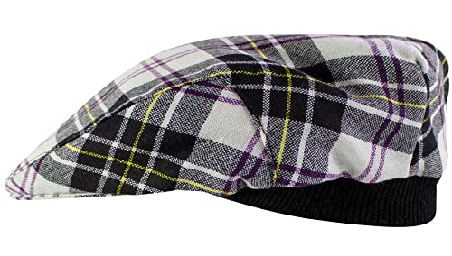 Casquette plate tartan Macpherson fabriquée en Écosse style traditionnel