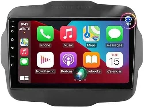 【4+64 GIGA】Car tablet Android 14 Compatibile Con je ep Renegade 2014-2022 Carplay integrato Wireless Android Auto Autoradio Stereo 9 pollici GPS navigatore WI-FI Bluetooth MirrorLink (4+64GB)