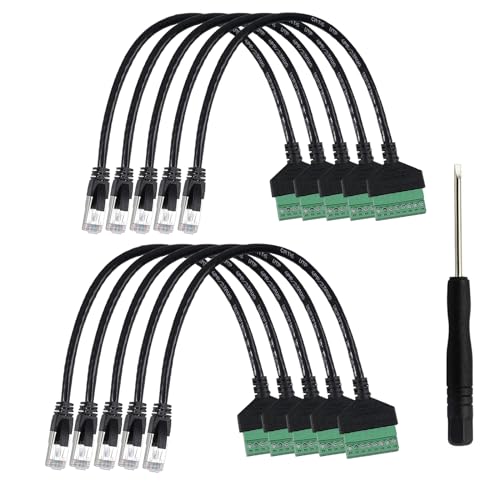 Adaptadores RJ45 Macho a Terminal Tornillo 10 Piezas miniatura 1