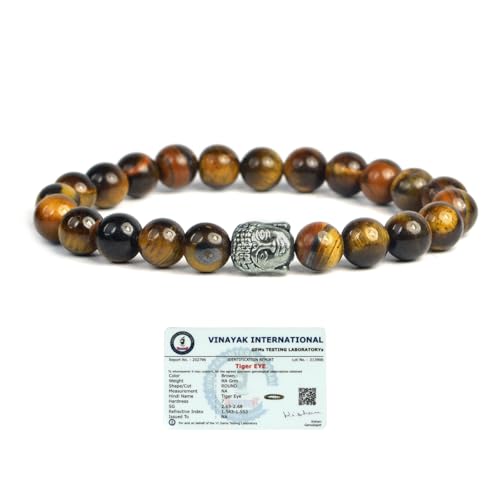 Image of Reiki Crystal Products Certified Natural Crystal Stone 8 mm Round Beads Bracelet for Men and Women | Reiki Charged Gemstone Bracelet | Multiple Stone Variants Available