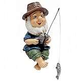 NYSCURE Mini Resin Fishing Statue, Funny Fisherboy Little Guy for Pond, Garden Flowerpot, Poolside, Micro Landscape Ornaments for Patio Yard Lawn, Office Desk Shelf Decor Gifts Figurine Sculpture