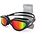 Zionor Swimming Goggles, G1 Polarized Swim Goggles UV Protection Watertight Anti-Fog Adjustable Strap Comfort fit for Unisex Adult Men and Women (Polarized Red Lens Black Frame)