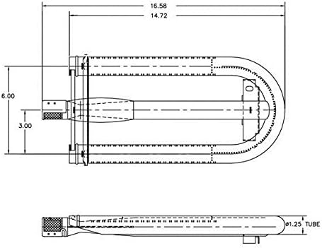 KITCHEN BASICS 101 33750, 12561 Sedona by Lynx 304 Stainless Steel U Burner Replacement for Sedona Grills