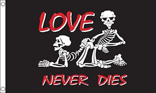 Flagtex Love Never Dies Flag 5ft x 3ft Large Flag 150cm x 90cm, Multicolour, 24 x 1 x 23 cm