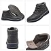Imagen de Puxowe Zapatos de invierno para hombre Botas de trabajo antideslizantes y cálidas Botas de ocio con cordones para motociclistas 43 EU Dark Brown