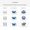 Overmont Enameled Cast Iron Dutch Oven - 5.5QT Pot with Lid Cookbook & Cotton Potholders - Heavy-Duty Cookware for Braising, Stews, Roasting, Bread Baking Blue #4