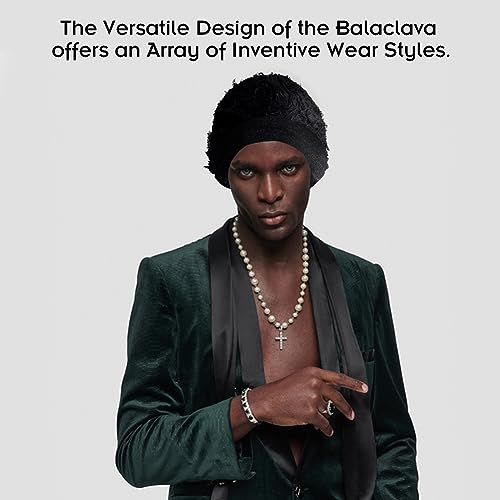 Abnaok Balaclava Máscara de esqui de rosto inteiro tricotada envelhecida inverno à prova de vento aq