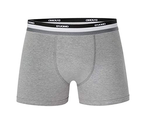 Kit 2 Cuecas Boxer Algodão, Duomo, Masculino, Branco/Cinza, GG