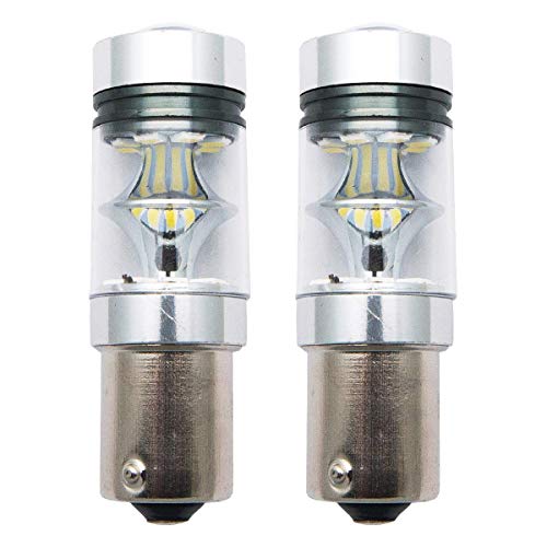 HugeAuto 1156 Luci freno auto 100W BA15S 382 P21W XBD LED bianco stop retromarcia luce di parcheggio Canbus confezione da 2