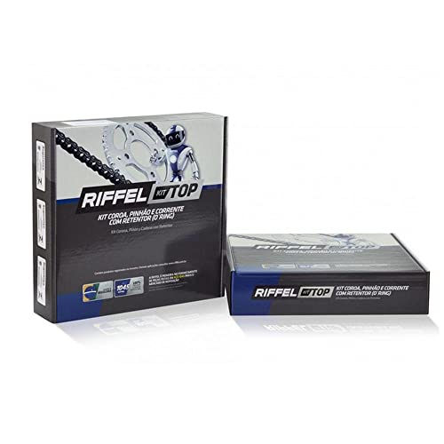 Kit Relação Transmissão Honda CB 300R 2009 até 2015 com Retentor (O-ring) TOP Aço 1045 Riffel 91110,