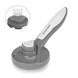 🧡Botón de autolimpieza: cuando haya terminado, simplemente haga clic en el botón, los pasadores lisos se retraerán hacia el arbusto y todo el cabello permanecerá en la superficie plana, simplemente límpielo para limpiar, todo el proceso solo le llevará 5 segundos.