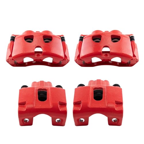 Image of TRQ Performance Front and Rear Brake Caliper Set Brackets Coated Compatible with 2010-2011 Ford F 150