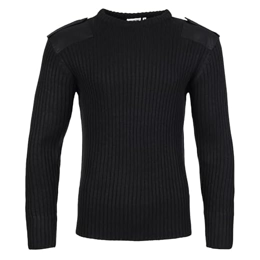 Castle Clothing 120 Combat Jumper col rond Noir Taille XL