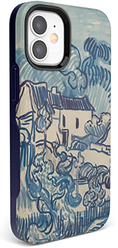 Casely iPhone 12 Mini Case | Van Gogh Landscape with Houses | Compatible with MagSafe | Bold Protective Design