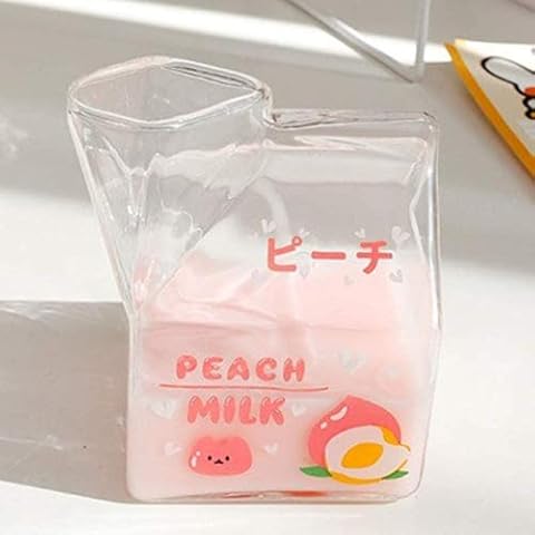 BWLZSP Linda leche de vidrio transparente tazas de leche tazas de cartón taza de desayuno Cover