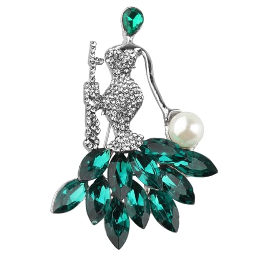 Broche Sororité Verte Grecque CENWA - Bijou Thématique pour Veste et Robe Femme