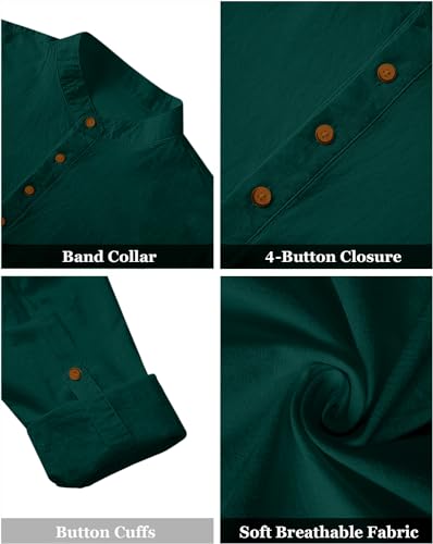 Image of Zombom Men's Kurta || Chinese Collar Long Sleeves || Straight Hip Length Kurtas || Short Kurta for Men || for Festival || Function || Occasion Wear Fancy Kurta for