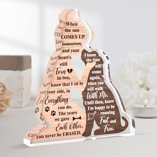 Dog Memorial Gifts for Loss of Dog, Loss of Dogs Sympathy Gift, In Memory Of Puppy, Acrylic Plaque Pet Passing Away Keepsake for Grieving Pet Owners