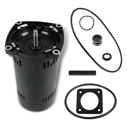 TJHSM USQ1102 Square Flange 1 HP Up-Rated 48Y Pool Filter Motor Outdoor Swimming Pool Pump