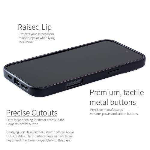 Funda para iPhone 16 con placa de metal integrada para soportes magnéticos y doble tarjetero 3