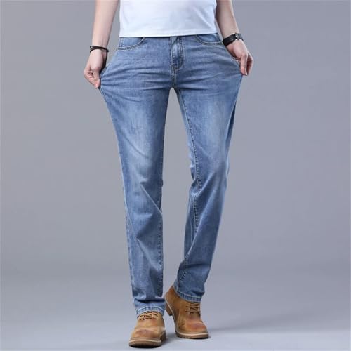 Men's Slim Fit Stretch Denim Jeans Lightweight Classic Casual Stylish Pants for Everyday Comfort4