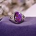 Purple Copper Turquoise Gemstone Ring 925 Sterling Silver Handmade Statement Ring for Women Purple Stone Ring Anniversary Birthday Handmade Silver Ring Natural Turquoise Statement Ring Women Jewelry Gift Idea (11)