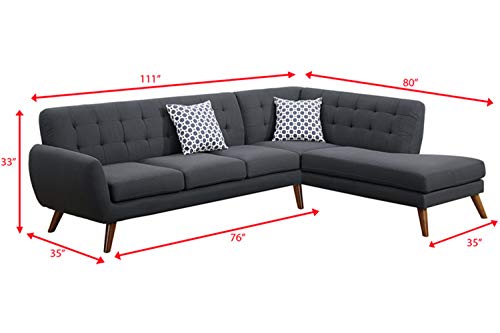 Poundex Linen-Like Fabric Sofas In Black #TOP7
