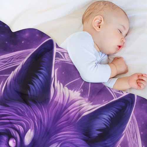 Couverture loup plaid doux pour éviter le froid sur le canapé