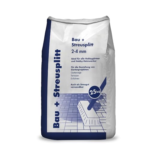 Hamann Mercatus GmbH BAU & Streusplitt 2-4 mm 25 kg Naturstein-Splitt - witterungs- & frostbeständig Wegeunterbau, Mörtel, Beton & Erosionsschutz Griffig & streuwirksam bei EIS und Schnee