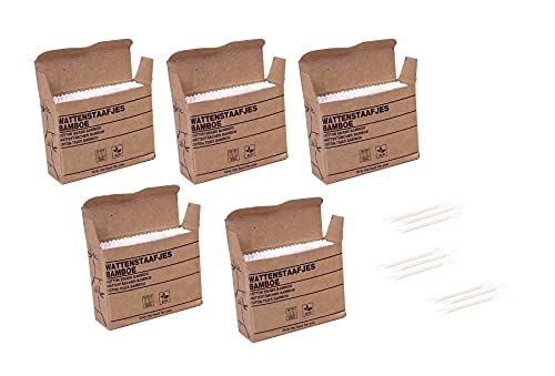 Écouvillons en bambou de 7,5 cm de qualité supérieure, coton premium en boîte carton rigide