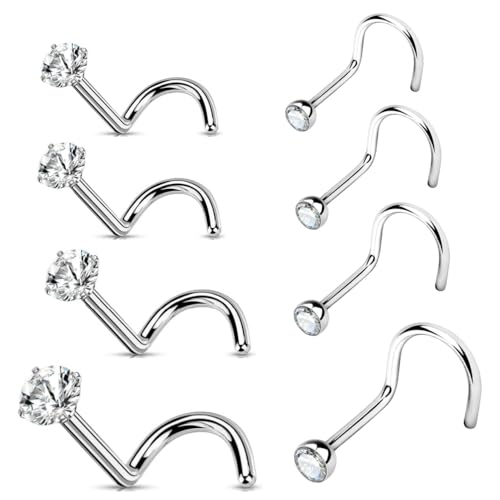 Voarge Nose Piercing Jewelry 8 Piece Set