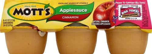 Cinnamon Applesauce, 4 oz cups, 6 count