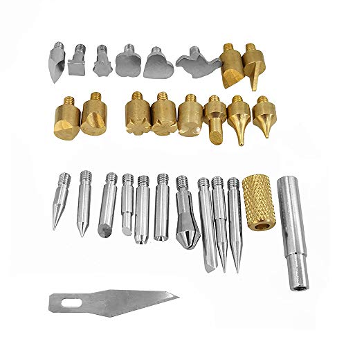Gecheer 35 PCS Ferramenta de Pirografia Escultura Portátil Multi-Função de Aquecimento Interno Tempr