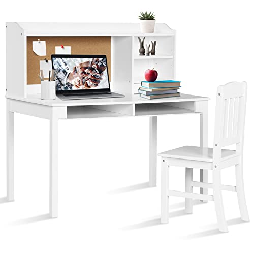 Big Sale Costzon Kids Desk and Chair Set, Children Study Writing Desk w/Chair, Hutch, Storage, Drawers, Shelves, Cork Bulletin Board, Student Wooden Computer Workstation for Bedroom, Study, Living Room, White Big Sale Costzon Kids Desk and Chair Set, Children Study Writing Desk w/Chair, Hutch, Storage, Drawers, Shelves, Cork Bulletin Board, Student Wooden Computer Workstation for Bedroom, Study, Living Room, White